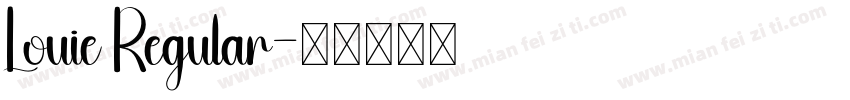 Louie Regular字体转换